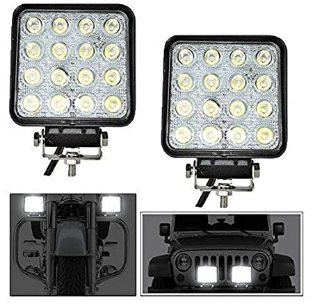 16 LED Square Fog Light w...