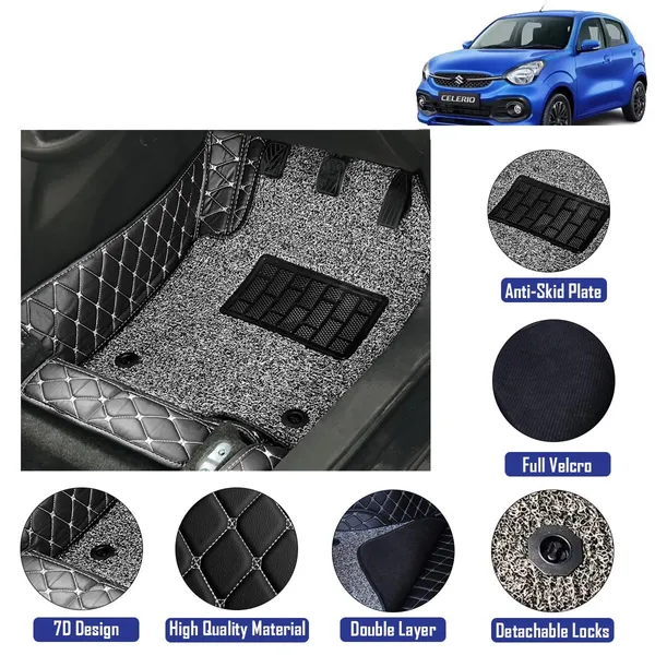 7D Car Mat Faux Leather for Maruti Suzuki Celerio