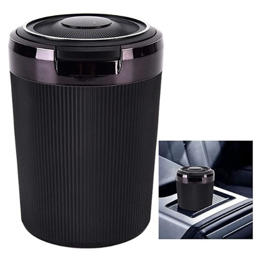 Autodime Led Car Ashtray with Lid, 3w Portable Car Ashtray