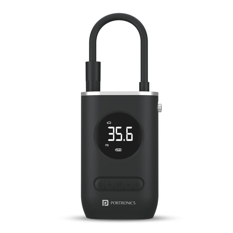 Portronics VAYU Portable Tire Inflator For All Vehicles (150psi)